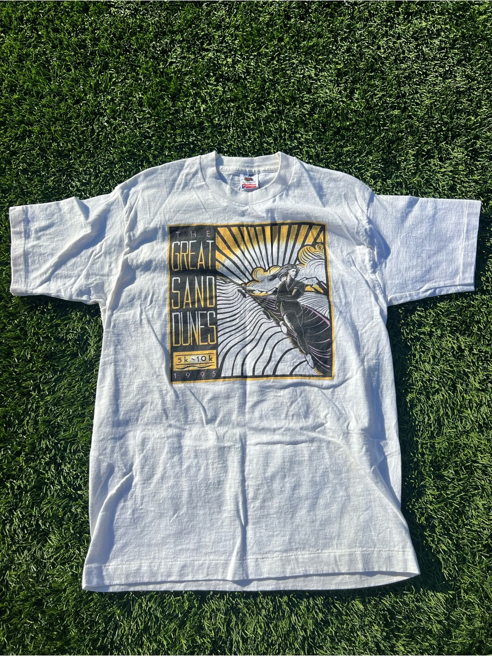 The Great Sand Dunes Graphic Tee - White by Fruit of the Loom